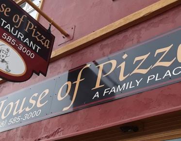 House of Pizza exterior sign