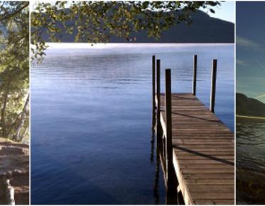 A collage of locations at Rogers Rock Campground in New York