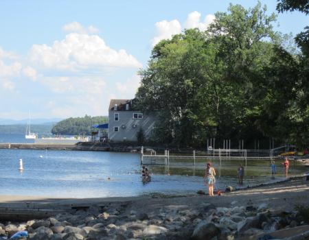 Westport Municipal Beach in the historic Lake Champlain town.