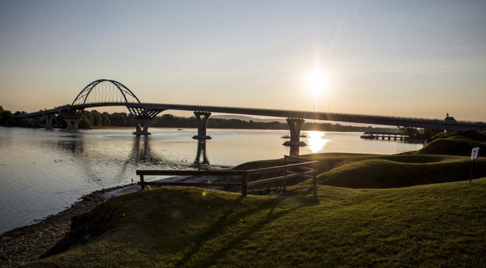 The Crown Point Bridge at sunrise