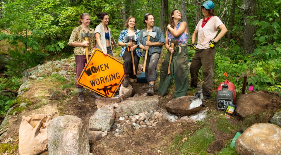 An all-woman trail crew