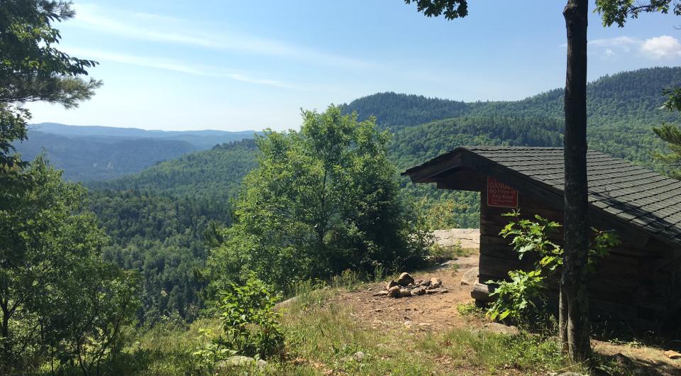 The Blueberry Hill Trails leanto has a great Adirondack view.