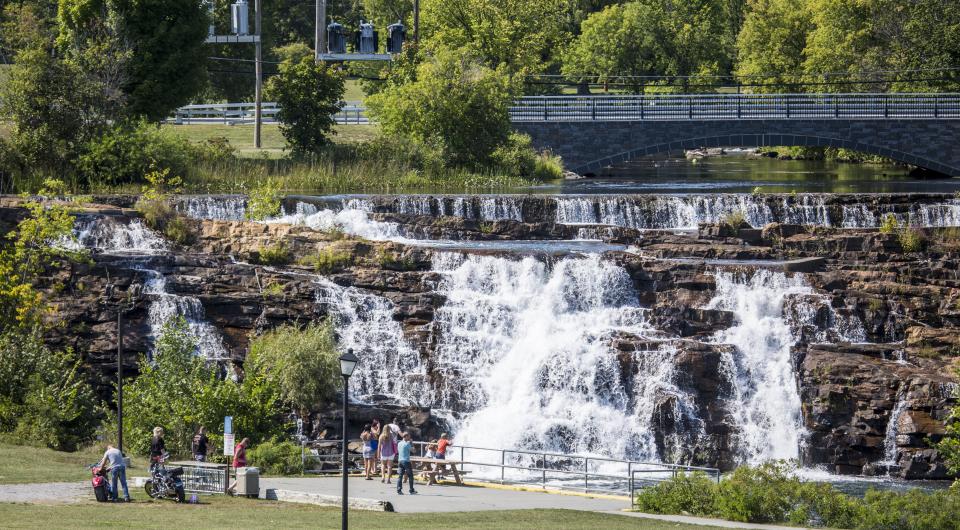 The beautiful falls are part of Ticonderoga's beautiful Bicentennial Park.