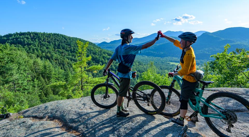 Peak mountain biking at Otis Mountain.