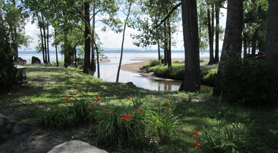 This lovely park transitions from river and forest to lake and beach.