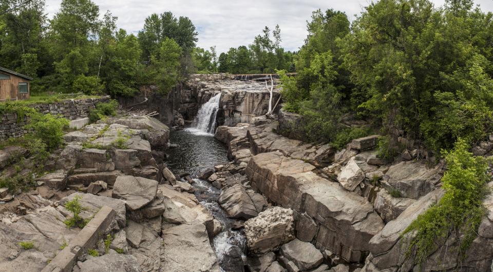 A far-away view of Wadhams Falls