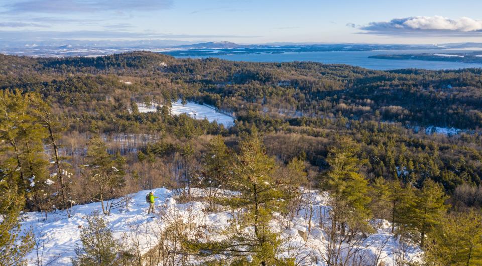 The view from a winter summit