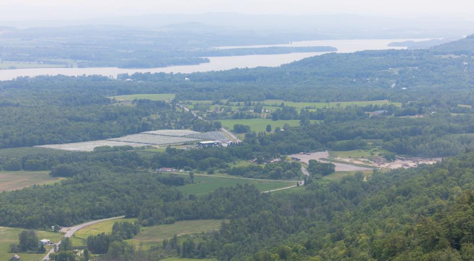 The view of lowlands along Lake Champlain from Coot Hill