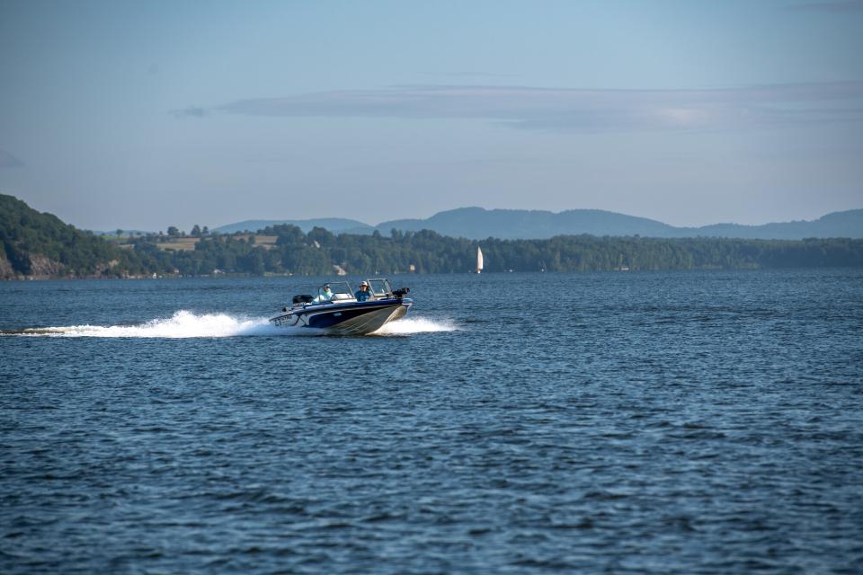 man and woman riding in their boat