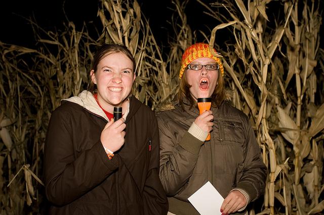 Fort Ticonderoga's Heroic Corn Maze at night