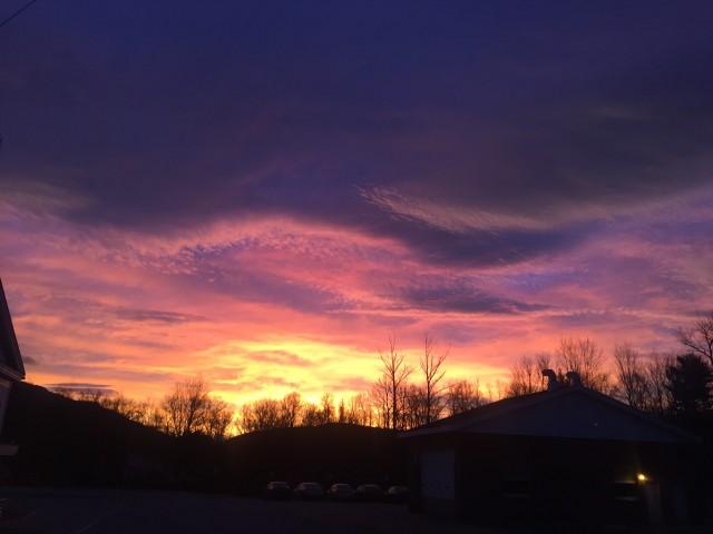 Sunrise in the Lake Champlain Region