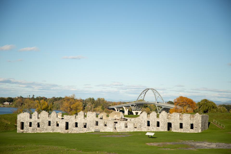 View of the Bridge and Crown Point State Historic Site