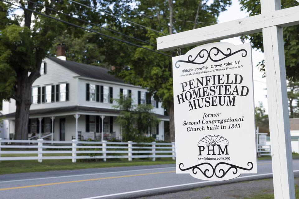 Penfield Homestead museum sign