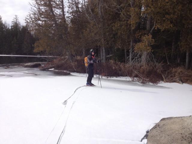 Eric Teed near the portage trail between Middle and Upper Saranac lakes.