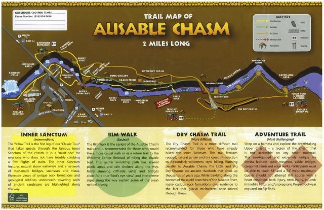 Ausable Chasm is an entire complex devoted to safely exploring the Chasm, with a number of routes of varying difficulty.