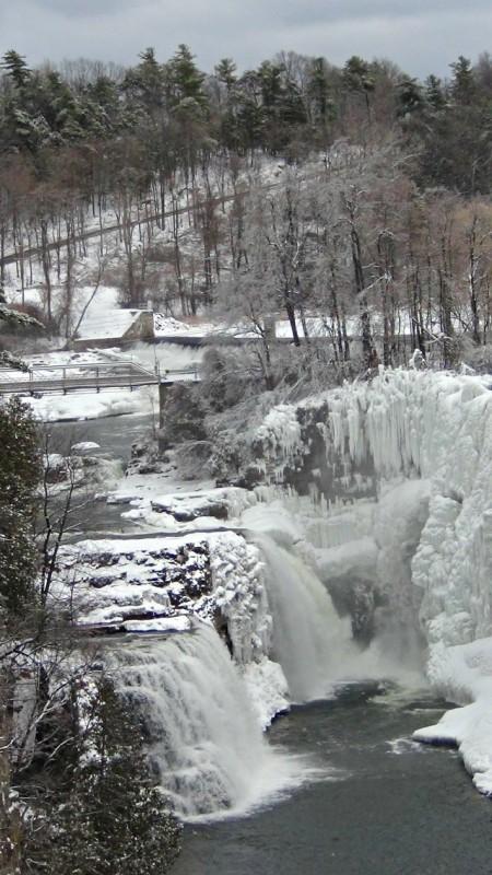 Rainbow Falls is a spectacular sight in any season.