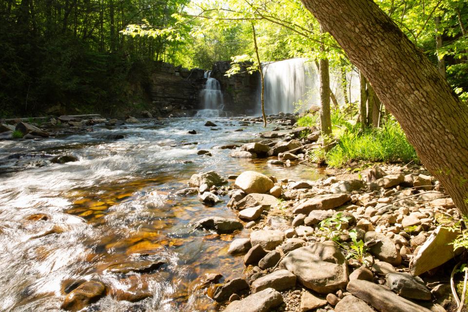 Putnam Creek and Stair Falls in the summer sunshine.