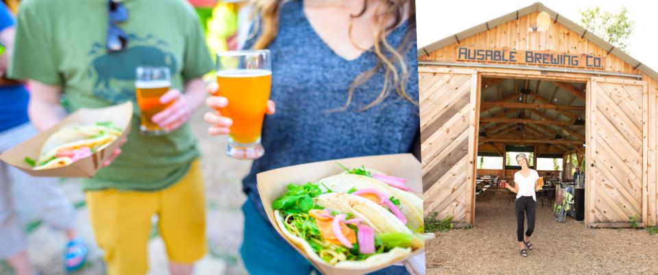 The food and beer at a local brewery looks fresh and refreshing