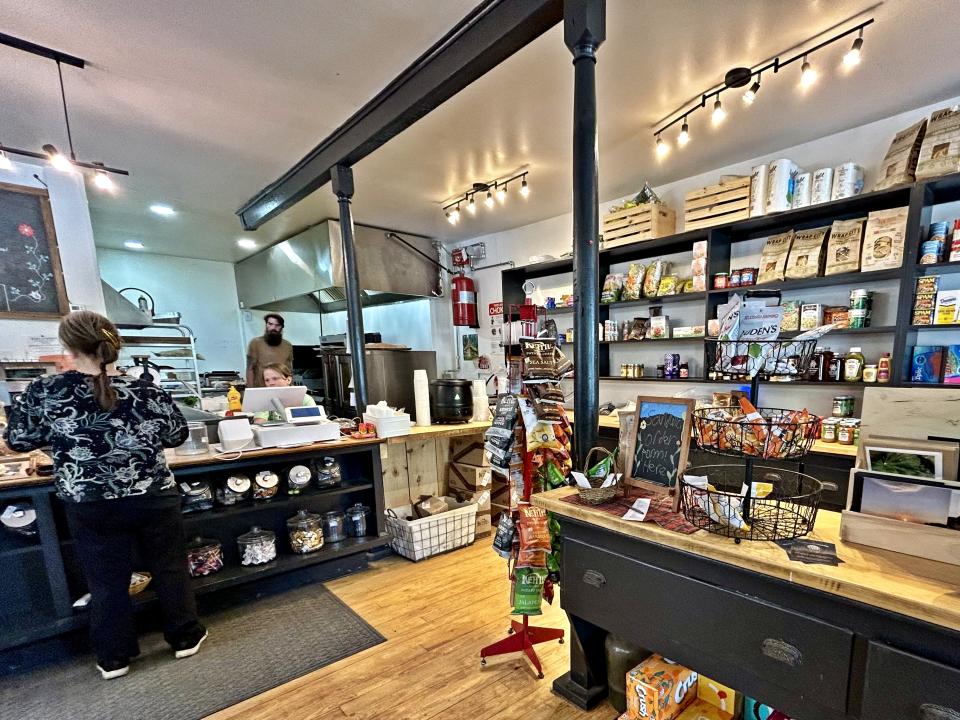 The interior of a charming country market and deli.